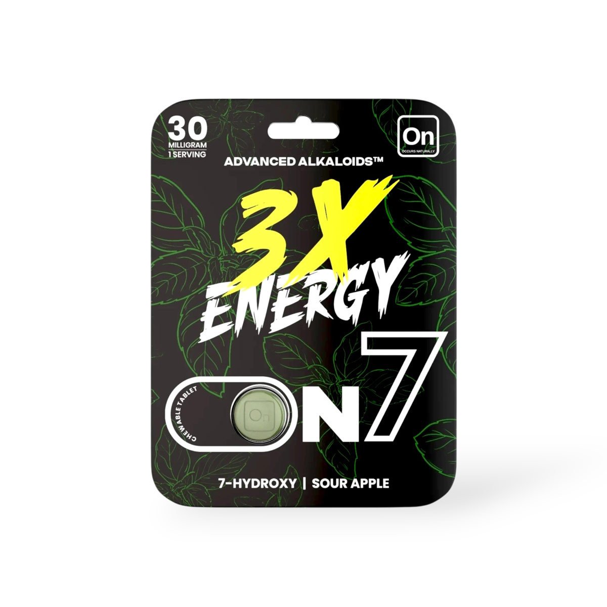 on7 7 hydroxy 3x energy tablets sour apple 30mg on7 7 hydroxy 3x energy tablets sour apple 30mg