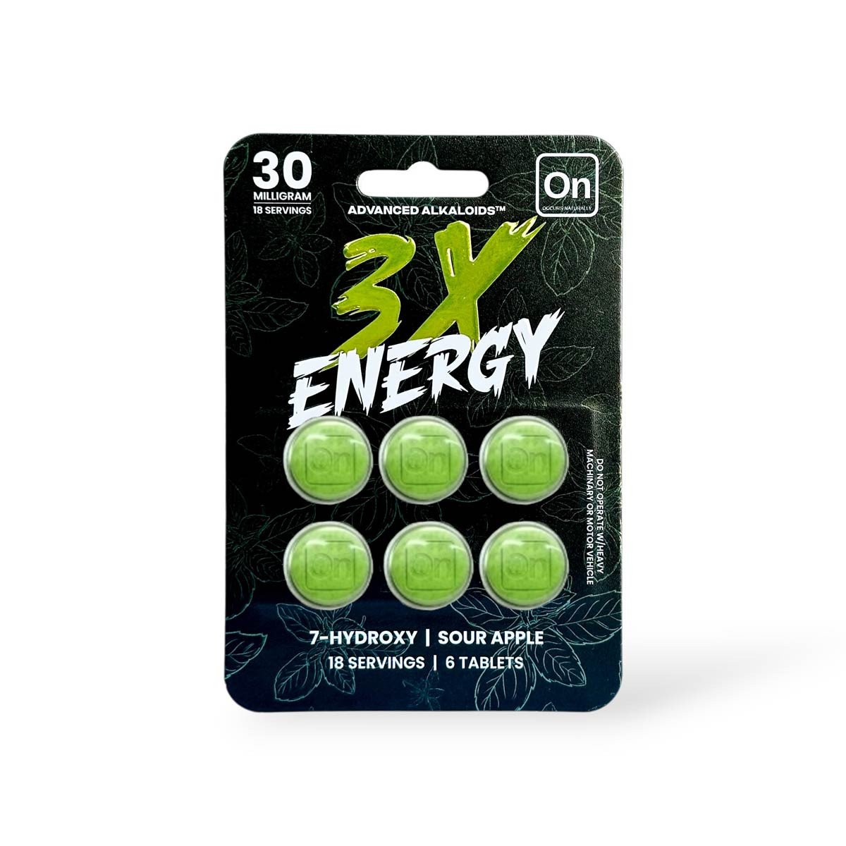 on7 7 hydroxy 3x energy tablets sour apple 30mg on7 7 hydroxy 3x energy tablets sour apple 30mg