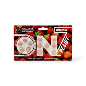 on7 pseudo red relief tablets strawberry 120mg
