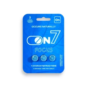 on7 pseudo 7oh kratom extract tablets focus 60mg 3ct (20mg/tab)